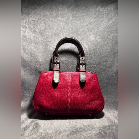 Dooney & Bourke Handbags - RARE Dooney & Bourke Red Top Handle Leather Satchel Manufacturer Sample Bag